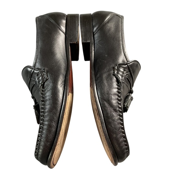 Sandro Moscoloni Telly Jac Black Leather Slip On Tassel‎ Loafers Men\'s Size 11 D main image 10